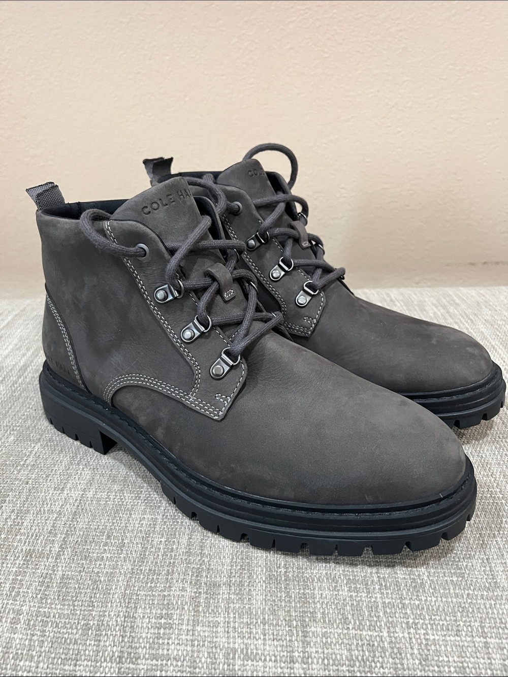 Cole Haan Men's Taupe Nubuck Chukka Boots